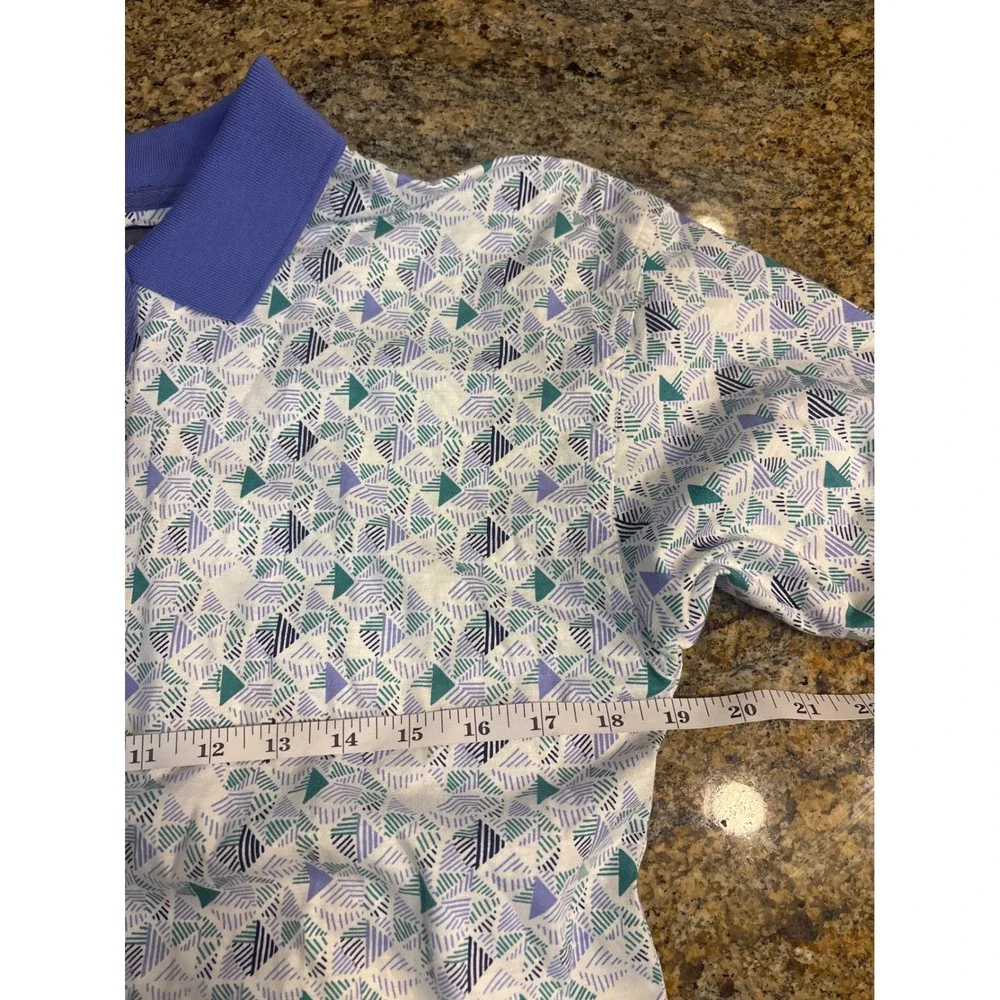 Vtg Langert Sports Wear Womens 2 Piece Set Geometric Windbreaker Jacket & Polo M